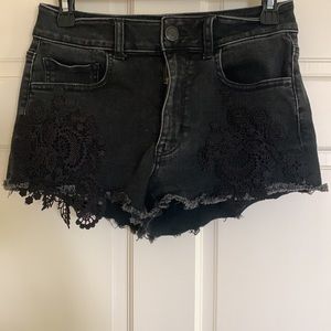 American Eagle Black Jean Shorts